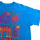 90s Laurel Burch Cat アートTシャツ USA製 シングルステッチ｜カラフル猫デザイン ヴィンテージ/3-47