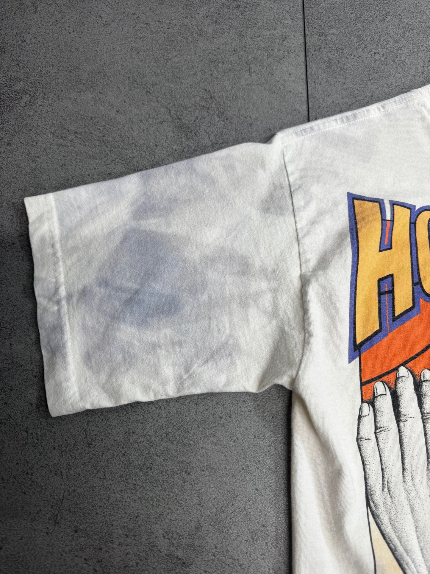 【1996 LIFEforms International “HOP DREAMS” フロッグ バスケットボール プリントTシャツ】90s アートTシャツ ホワイト 古着/8-62