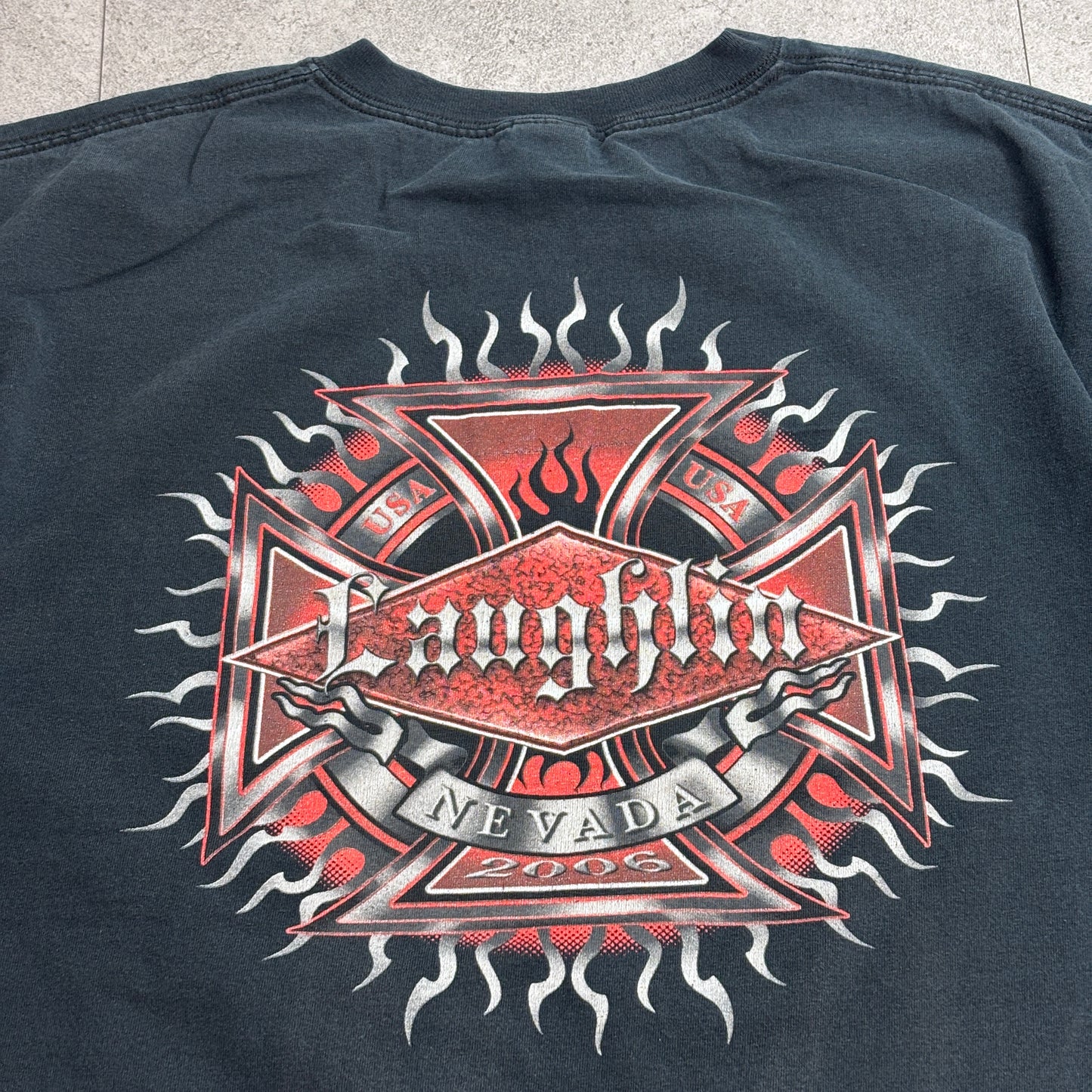 【HIGH ROLLER】2006 Laughlin, Nevada バイカーイベント 両面プリント Tシャツ/7-92
