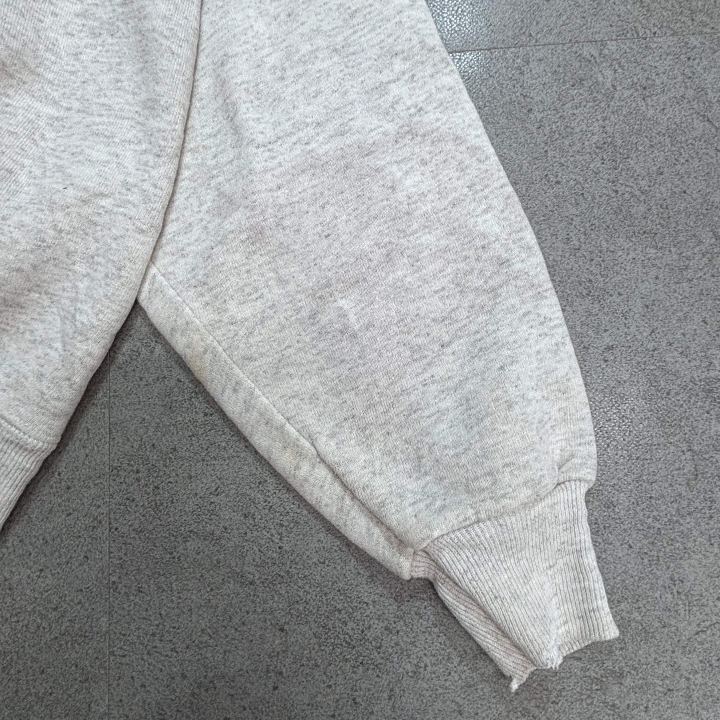 90s USA製 Lee HEAVYWEIGHT NEW HAMPSHIRE オオカミ アニマルプリント スウェット L 杢グレー/3-23