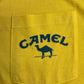 CAMEL 企業系Tシャツ USA製 ポケットTシャツ 50/50 XL イエロー バックプリント キャメル/3-20