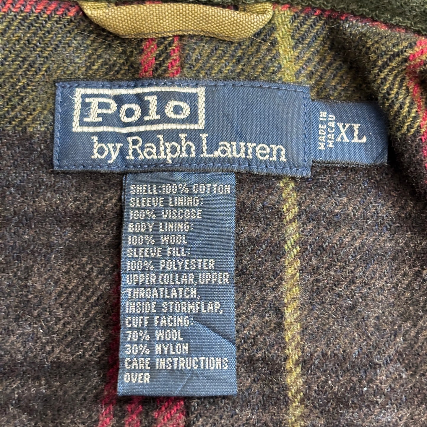 Polo by Ralph Lauren オイルドジャケット ハンティングジャケット XL オリーブ ワックスコットン ラルフローレン/3-18