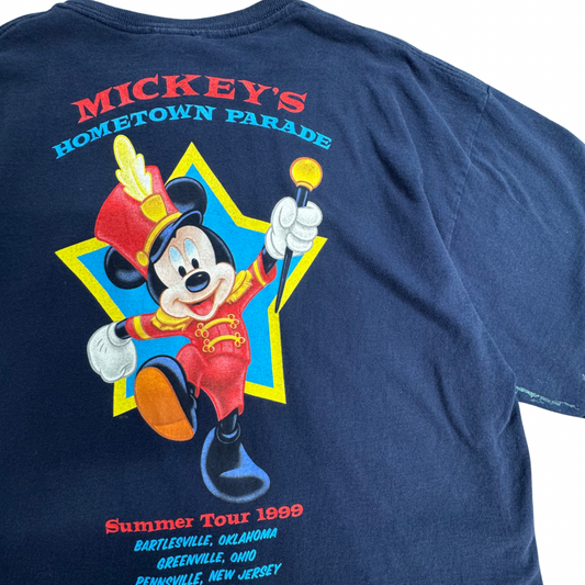 【90s Disney MICKEY’S HOMETOWN PARADE 1999 バックプリントTシャツ】MICKEY UNLIMITED / Summer Tour 1999 / Mickey’s Hometown Parade / Disney/7-73