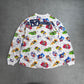 Disney Spirit Jersey ウォルトディズニーワールド 総柄 ロングスリーブTシャツ M USA製 ホワイト/4-36