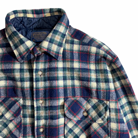 訳あり【70s〜80s USA製 PENDLETON ウールシャツ Lサイズ】ペンドルトン チェックシャツ ヴィンテージ/2-93
