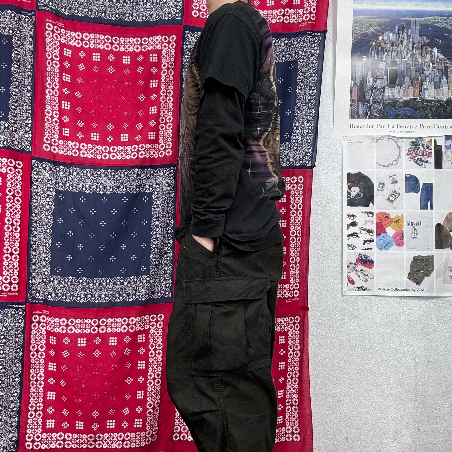 1998 LIQUID BLUE ライオン アニマルプリントTシャツ USA企画 ブラック L｜両面プリント/3-40