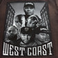 【WEST COAST ラップ プリントTシャツ】2Pac Dr.Dre Snoop Dogg Eazy-E Ice Cube Nipsey Hussle SHAKA WEAR 2XL ブラック HIPHOP 古着/7-97