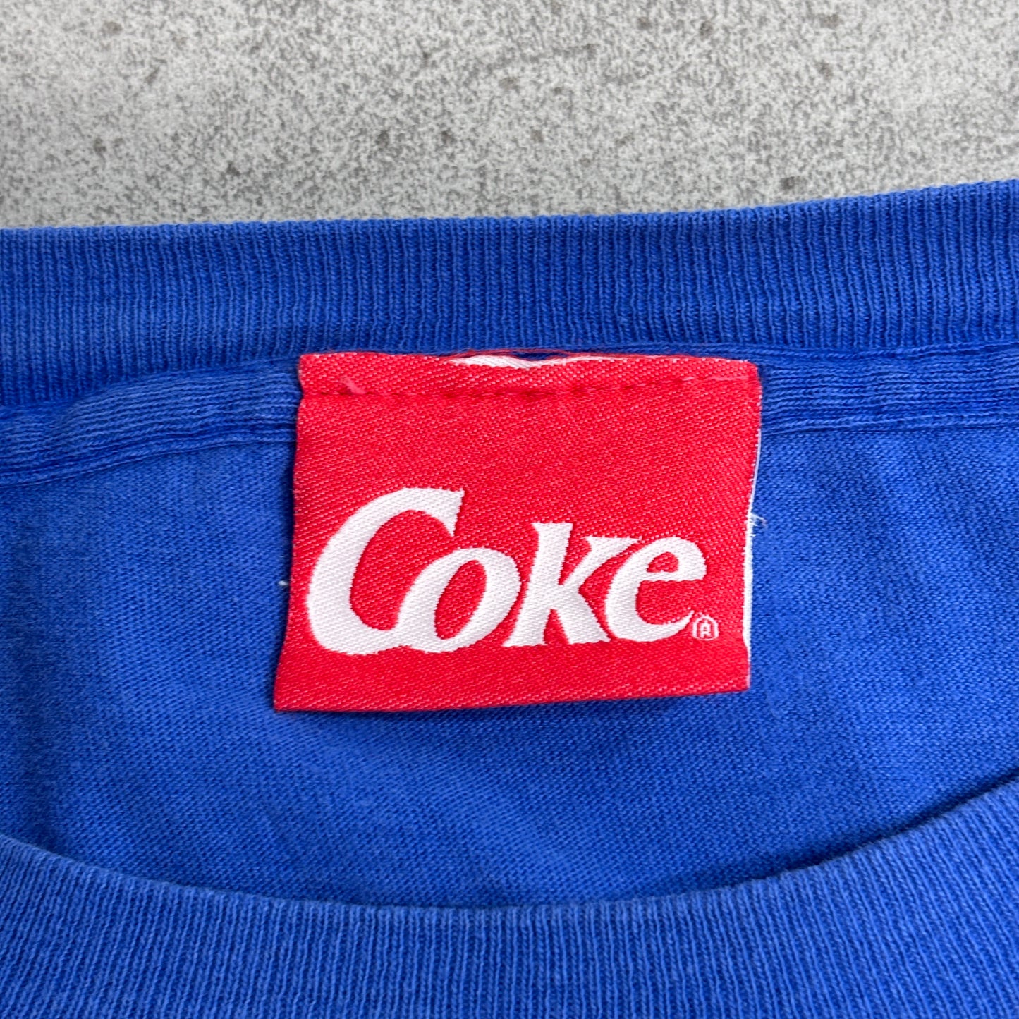 【Coca-Cola 1994 ポーラーベア プリントTシャツ】コカコーラ シロクマ サングラス 青ボディ 90s 古着/8-40