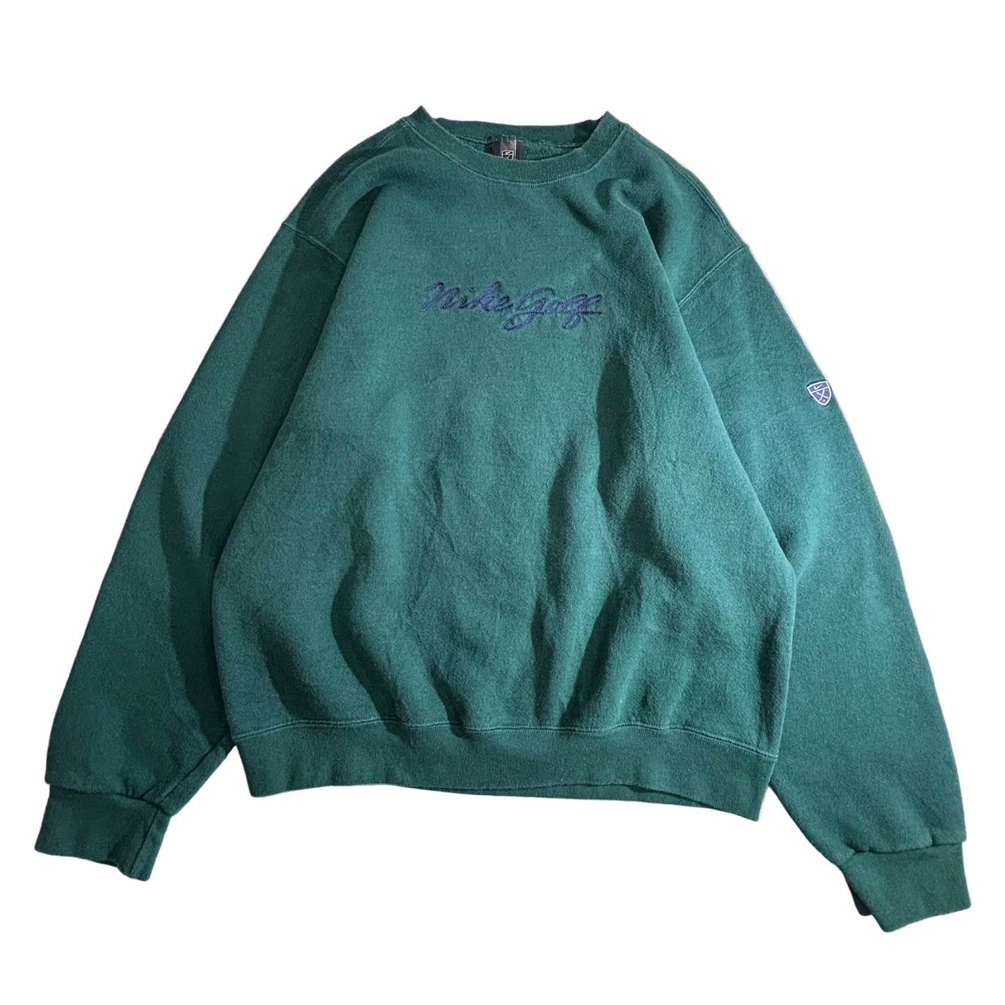 90s NIKE GOLF スウェット / 刺繍ロゴ / グリーン / メンズM / ナイキゴルフ / ワンポイント / メキシコ製/2-58