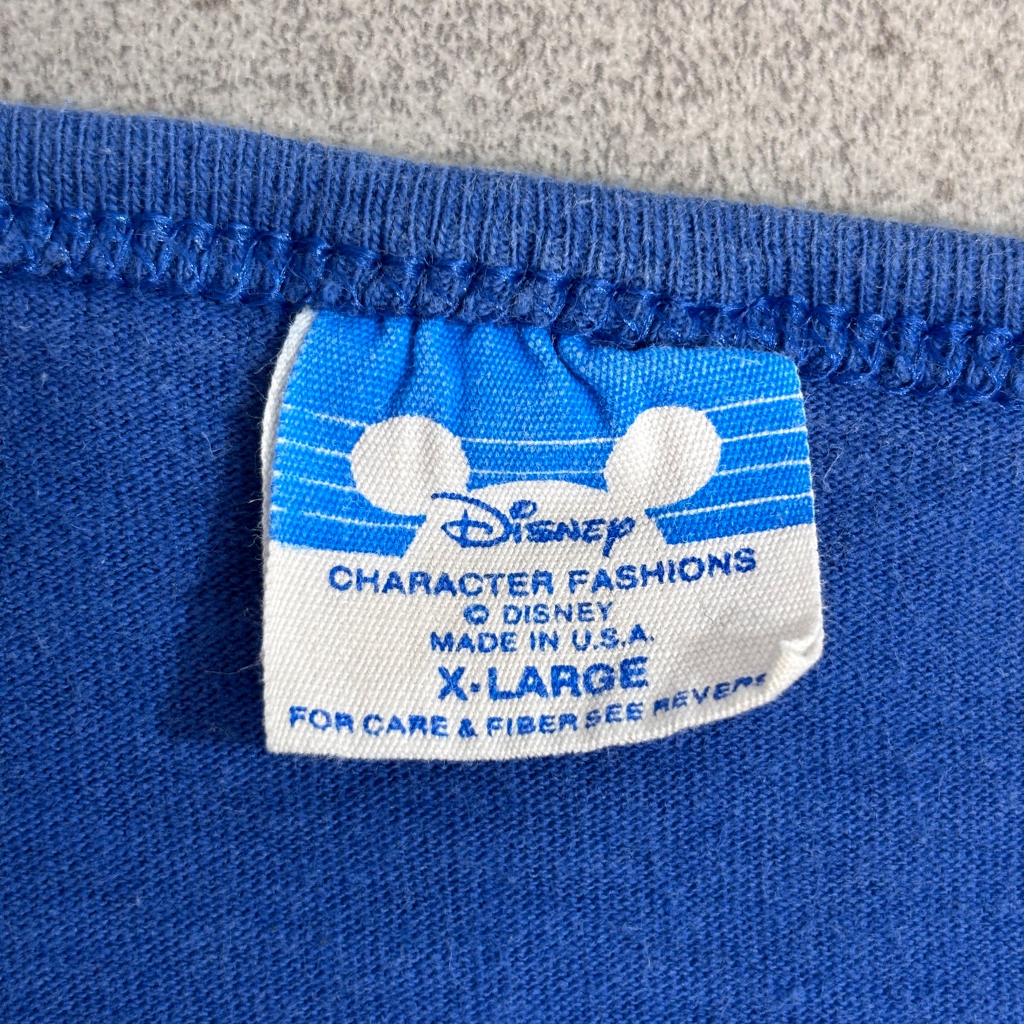 【Disney Character Fashions USA製 ミッキーマウス タンクトップ ノースリーブ ビッグプリント 90s ヴィンテージ 古着】8-24