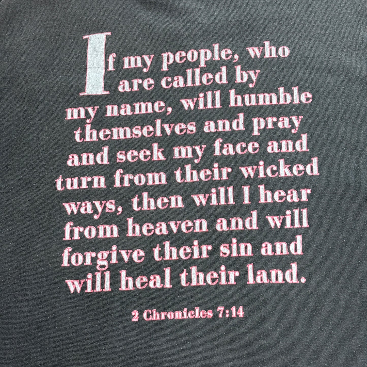 【90s DELTA “AMERICA it’s time to pray.” イーグル 両面プリントTシャツ】1995年 USAファブリック XL/7-28