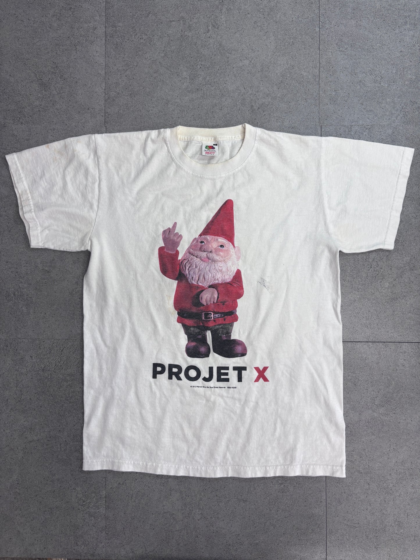 PROJECT X ノームプリントTシャツ 2012年 Warner Bros. オフホワイト Fruit of the Loom HEAVY COTTON Mサイズ/4-21