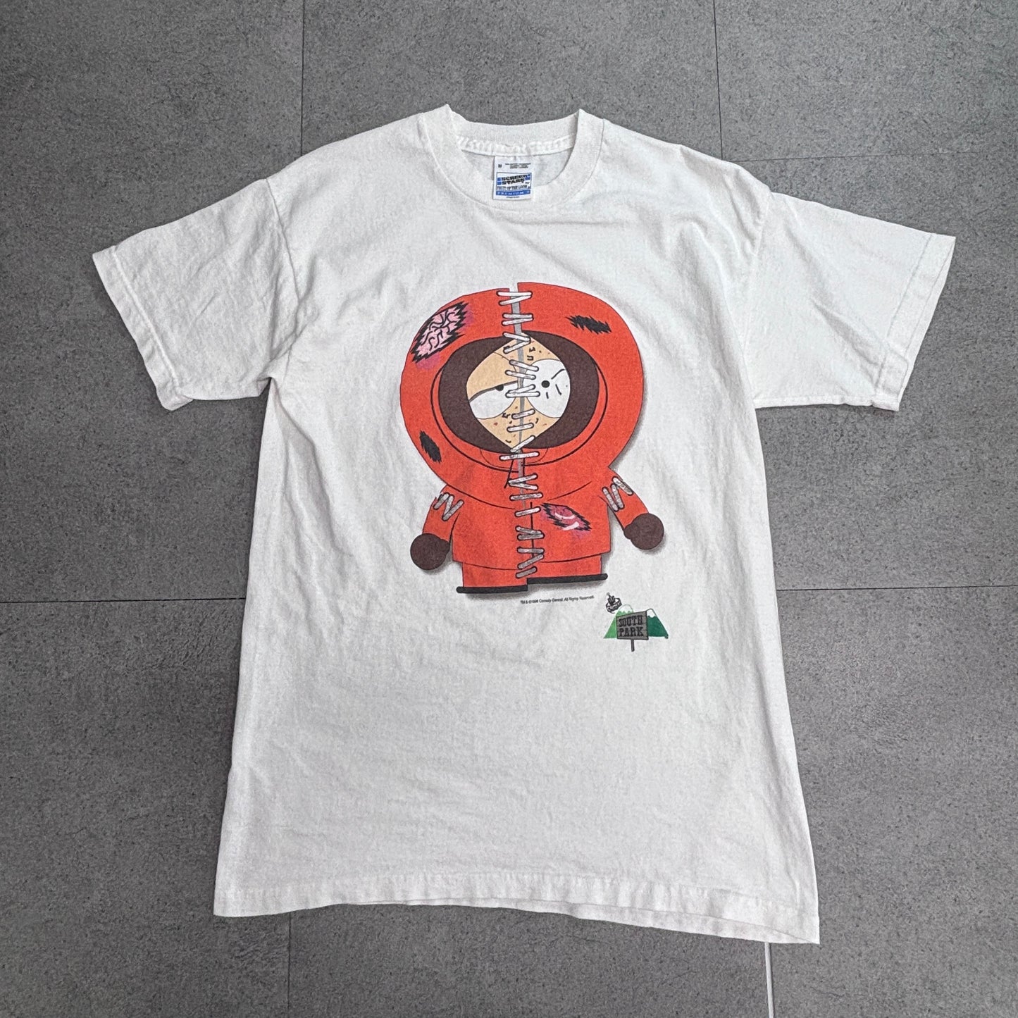 【South Park Kenny 1998 プリントTシャツ】ケニー サウスパーク Screen Stars USA製 白 古着/6-3