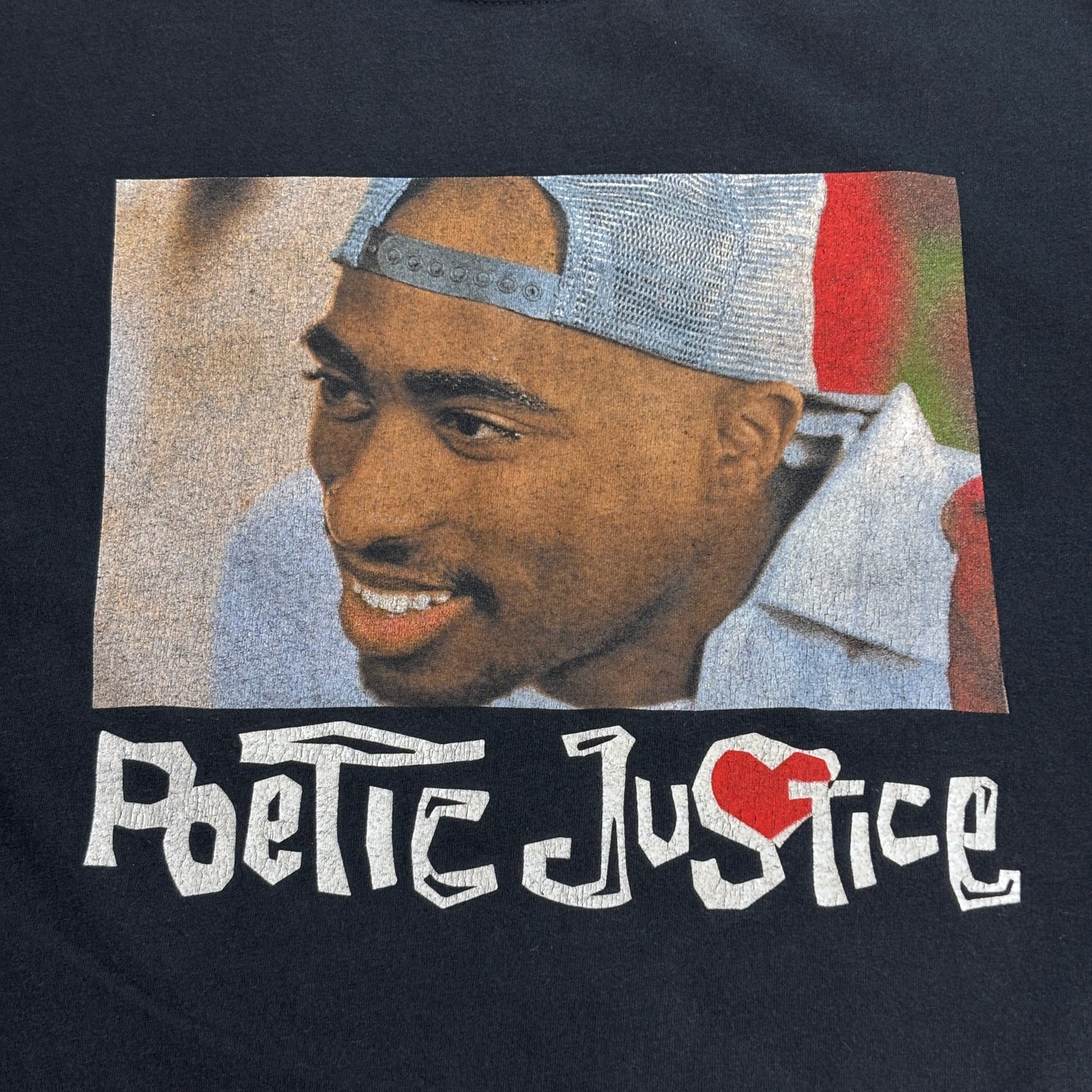【2PAC “Poetic Justice” フォトプリントTシャツ】Tupac Shakur / ムービーTシャツ / ブラック/7-78
