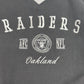 【90s Lee SPORT Oakland Raiders Vネックスウェット】NFL レイダース 刺繍 ブラック XL相当 古着/8-71