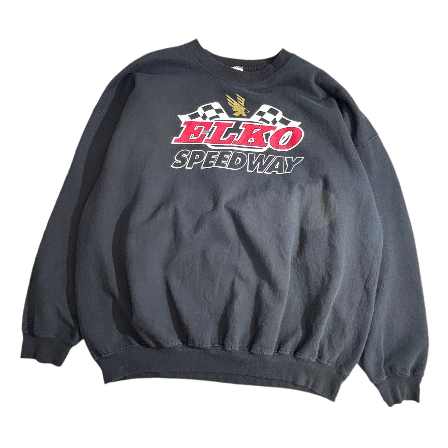 GILDAN “ELKO SPEEDWAY” スウェット / NASCAR ロゴ入り / ブラック / 2XL / MADE IN MEXICO1-19