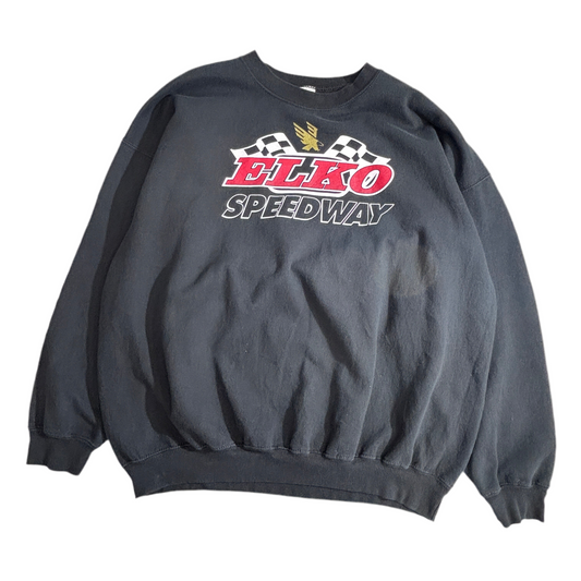 GILDAN “ELKO SPEEDWAY” スウェット / NASCAR ロゴ入り / ブラック / 2XL / MADE IN MEXICO1-19