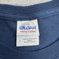 2006 GILDAN Custer, South Dakota バイソン アニマルプリント Tシャツ ネイビー/7-62