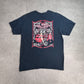 Route 66 ピンナップガール ホットロッド 両面プリントTシャツ ブラック L/7-52