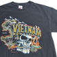 【VIETNAM スカルプリントTシャツ】Thunder Sportswear ベトナム戦争 ミリタリー ブラック L 古着/7-99