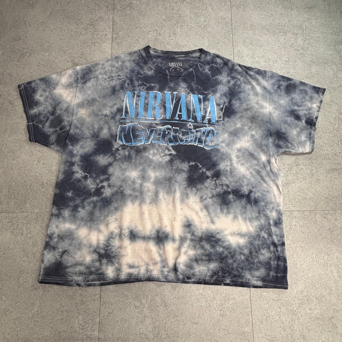 【NIRVANA「NEVERMIND」タイダイ プリントTシャツ XL】7-108