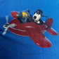 【Wallace & Gromit 飛行機プリントTシャツ】ウォレスとグルミット / DELTA / キャラクターTシャツ / ブルー/7-67