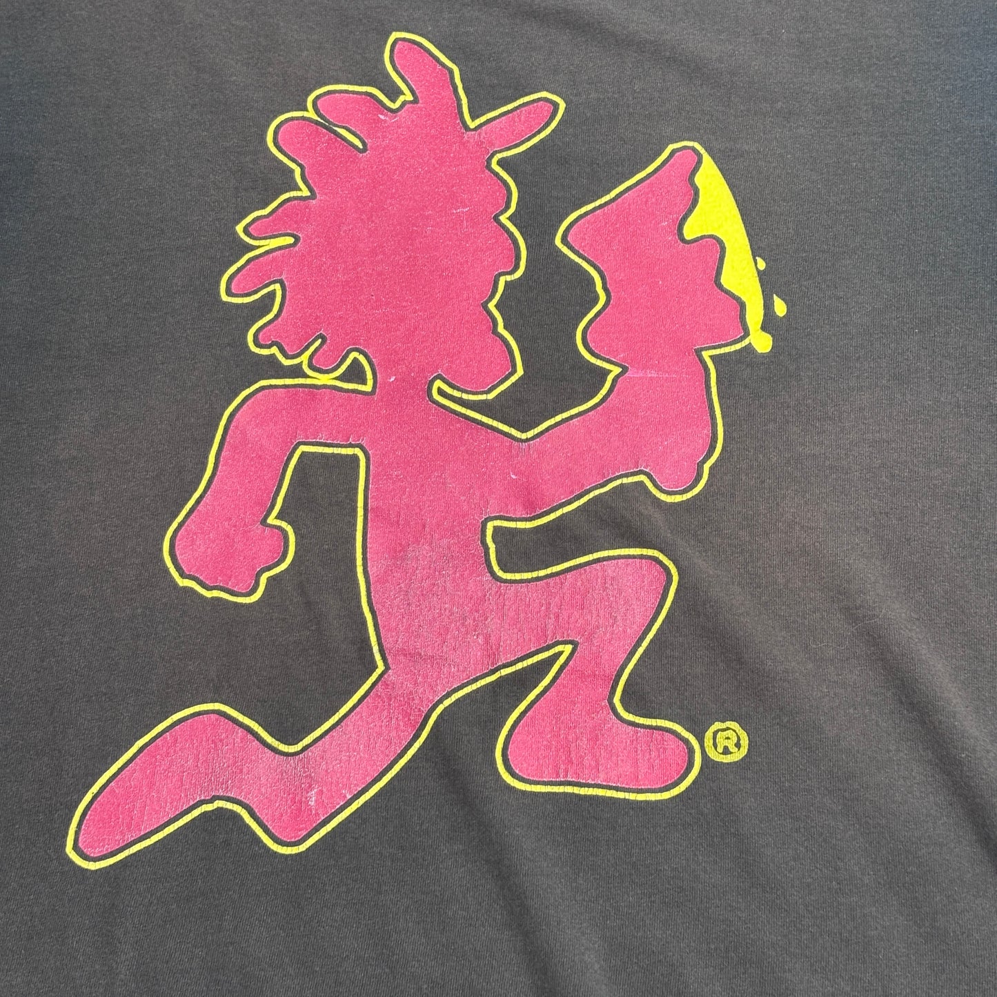 【Psychopathic Records Hatchetman 両面プリントTシャツ】DELTA PRO WEIGHT XL ブラック フェード ICP系 古着/8-41