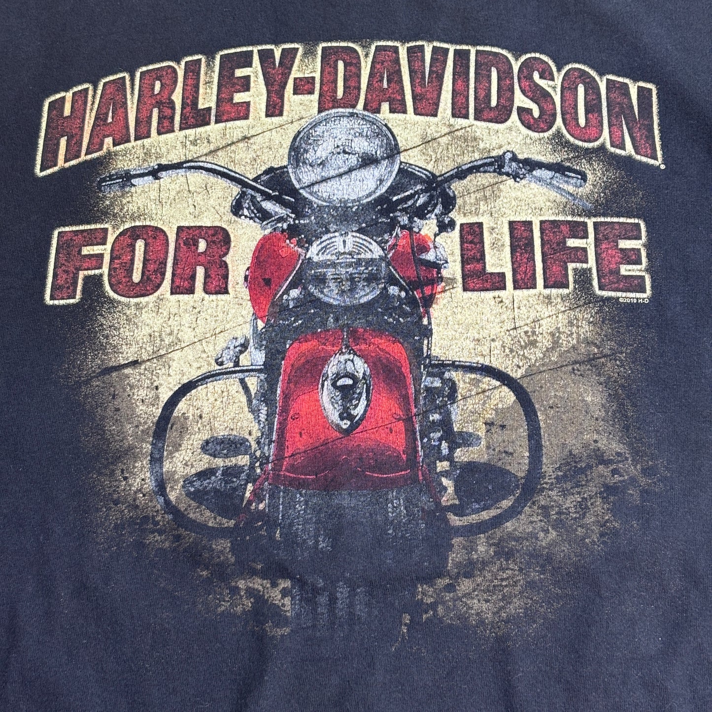 【Harley-Davidson 2010 両面プリントTシャツ】ハーレーダビッドソン Carolina Coast Wilmington NC XL ブラック 古着/8-52