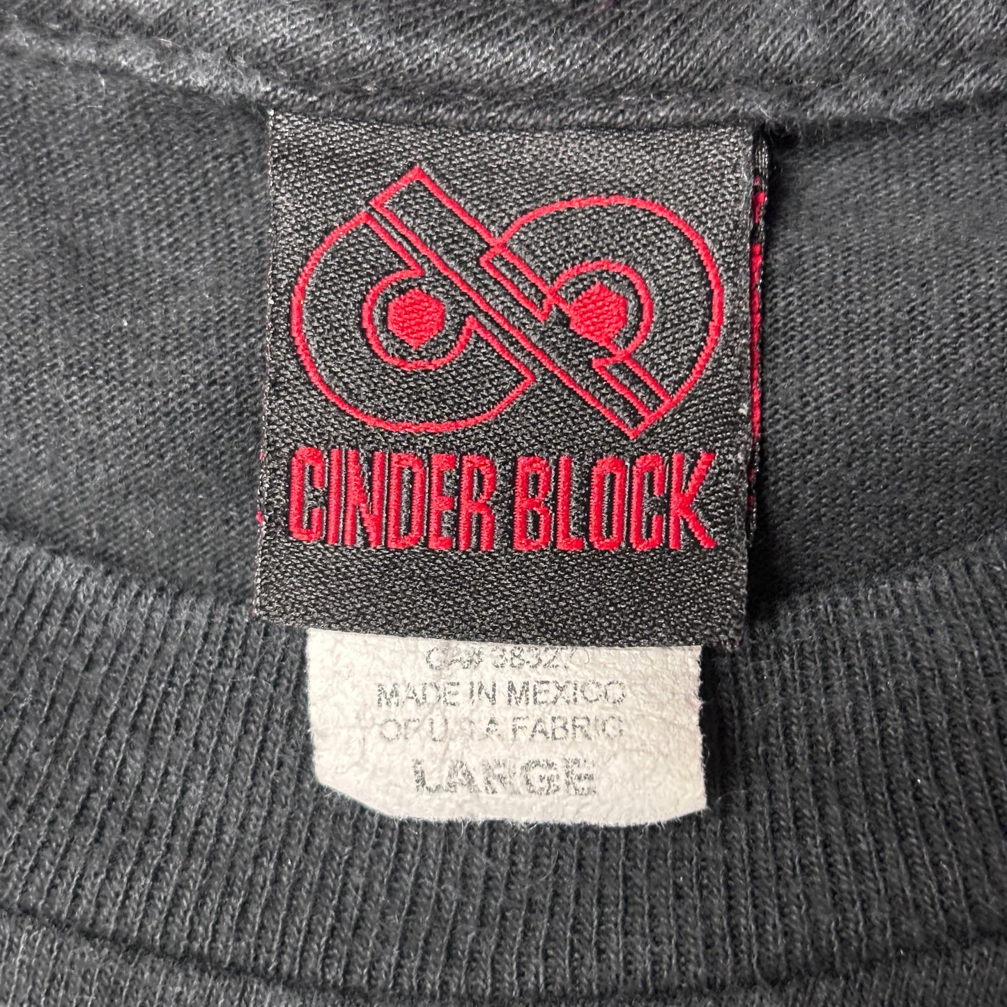 【MISFITS ミスフィッツ Tシャツ】スカルプリント CINDER BLOCK ボディ ブラック バンドT 古着/6-7