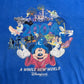 【Disneyland Resort 2004 ミッキー プリントTシャツ】ディズニーランド 2004 A WHOLE NEW WORLD 半袖 Tシャツ ブルー ディズニー 古着/7-87