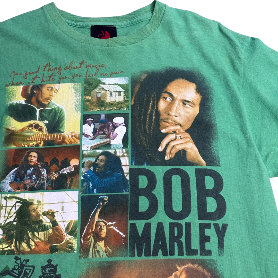 【2010 BOB MARLEY “TRENCHTOWN ROCK” フォトプリント Tシャツ】ZION ROOTSWEAR サイズL/8-76