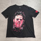 【THE TEXAS CHAINSAW MASSACRE（悪魔のいけにえ）レザーフェイス プリントTシャツ】ブラック/7-18
