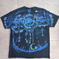 2001 LIQUID BLUE ウルフ フルプリントTシャツ USA製生地 オオカミ アニマルT ブラック XL/4-26