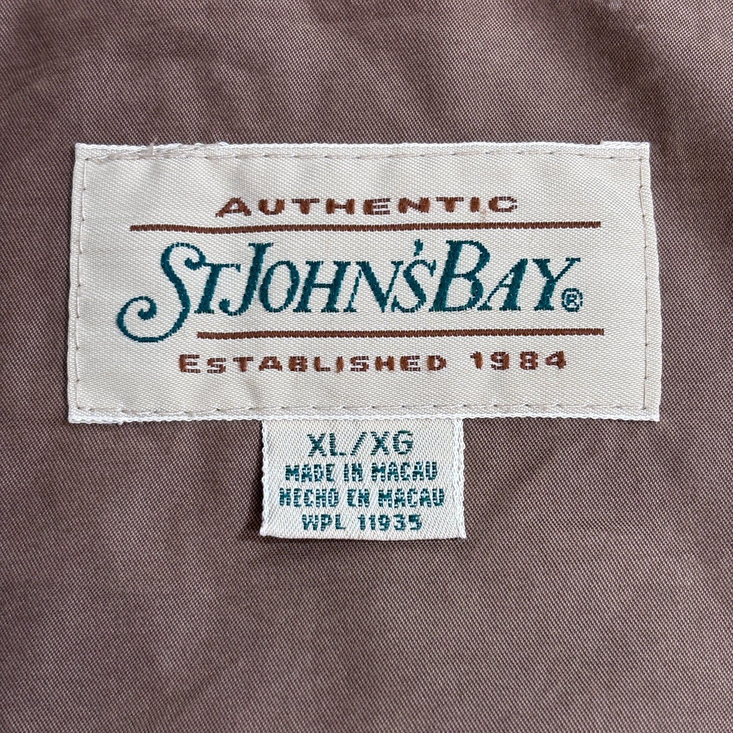 【St. John’s Bay スウィングトップ XLサイズ】セントジョンズベイ ジップアップジャケット ブルゾン キャメル 裏地付き アメカジ/2-99