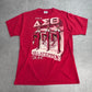 【USA製 JERZEES】Delta Sigma Theta “SOUL STEPPIN’” プリントTシャツ 1990年代 レッド/7-39