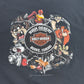 【Harley-Davidson × LOONEY TUNES Tシャツ】2014 ハーレーダビッドソン × ルーニー・テューンズ タズマニアンデビル 両面プリント 半袖Tシャツ/8-19