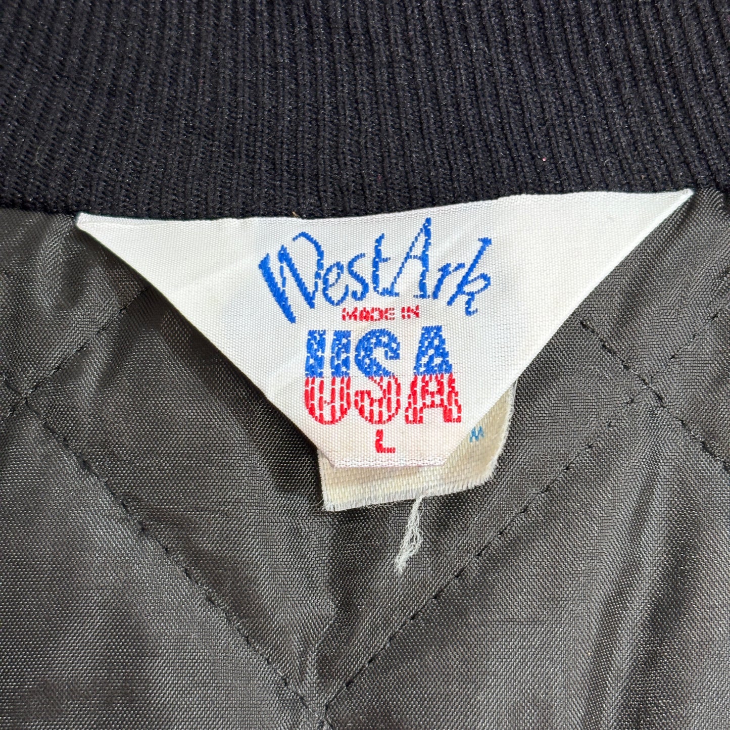 WestArk ナイロンジャケット USA製 L ブラック 刺繍ロゴ バックデザイン｜後ろで魅せるやつです/3-34