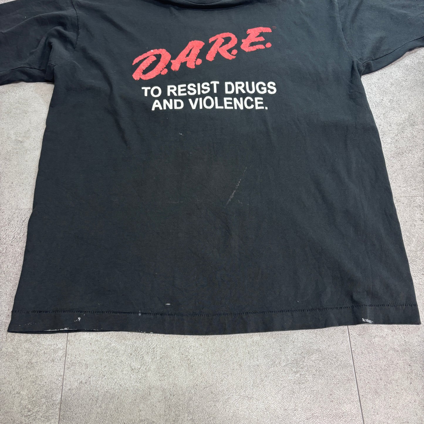 【D.A.R.E. プリントTシャツ】ブラック/7-20