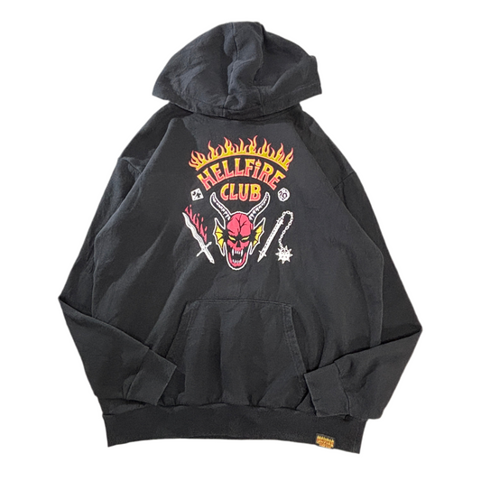 Stranger Things ストレンジャーシングス Netflix公式 Hellfire Club プリント パーカー XL ブラック トルコ製