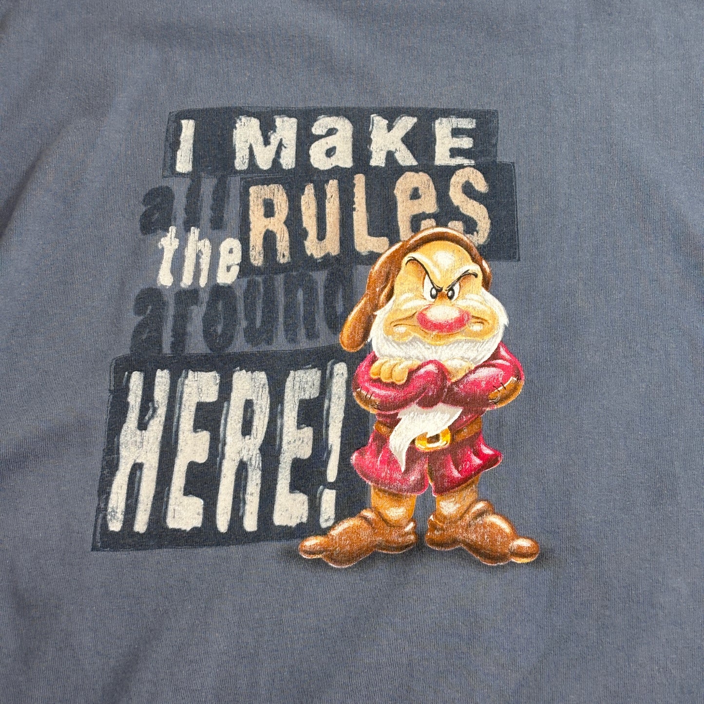 【Disney Store Grumpy プリントTシャツ】グランピー 7人のこびと 両面プリント USA製 XL 古着/8-59