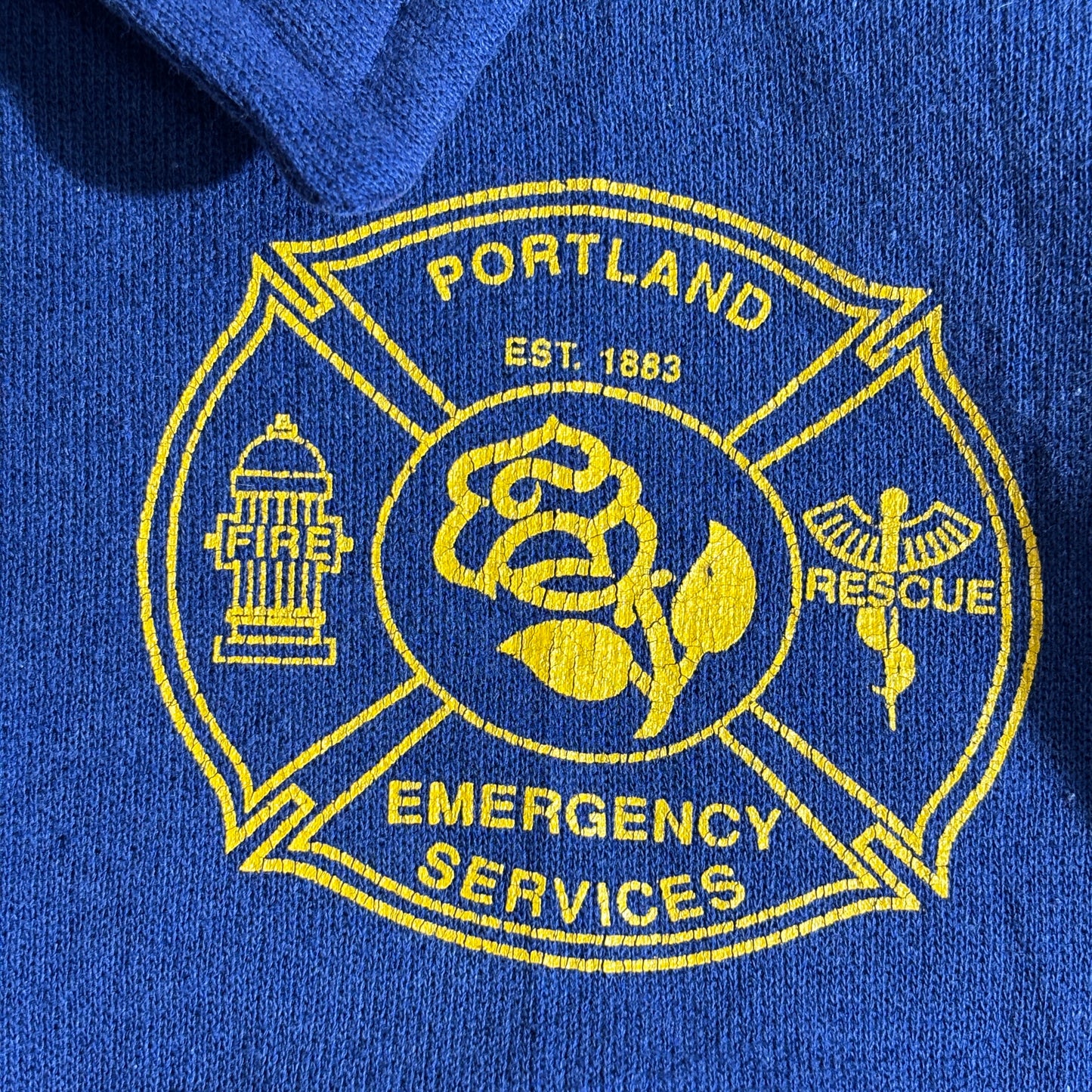 PORTLAND FIRE & RESCUE / ハーフジップスウェット / EMERGENCY SERVICES / ネイビー / プルオーバータイプ/2-54
