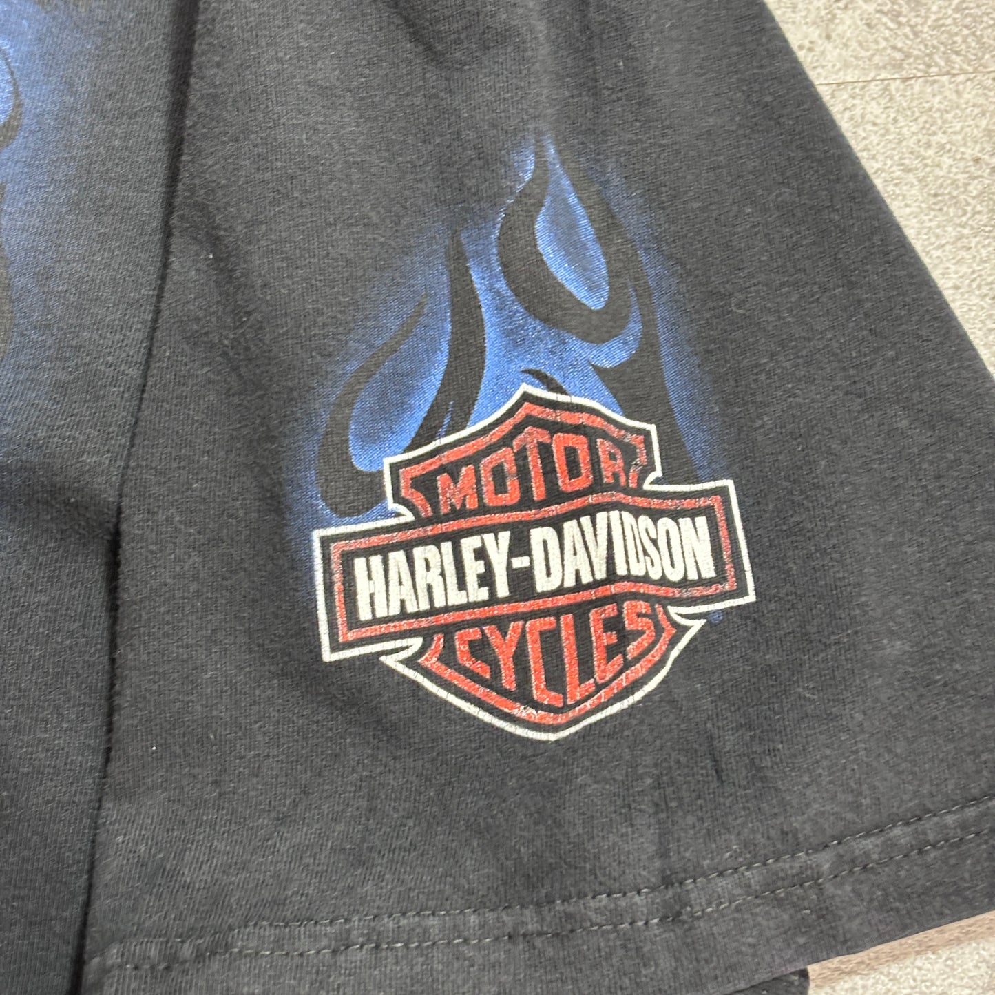 【Harley-Davidson Daytona Bike Week 2009 プリントTシャツ】Daytona Beach FL スカル 両面 袖プリント 古着/8-16