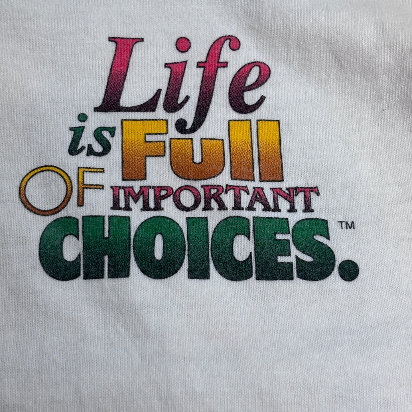 【90s GREAT IMPRESSIONS ワインボトル 総柄Tシャツ】ホワイト USA製 FRUIT OF THE LOOM XL 1994年コピーライト/8-48