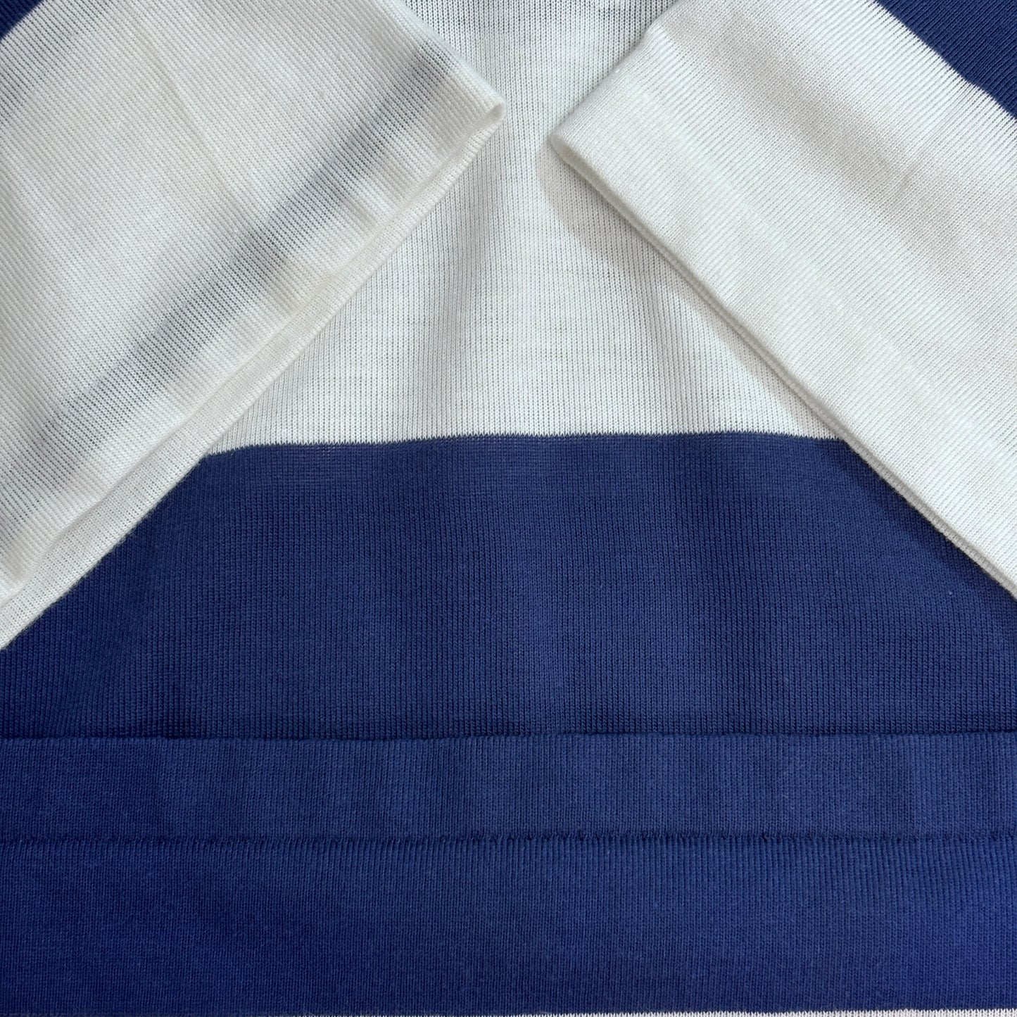 【USA製 WHANG SPORTS APPAREL ボーダー ポロシャツ】ネイビー×ホワイト XL/8-74