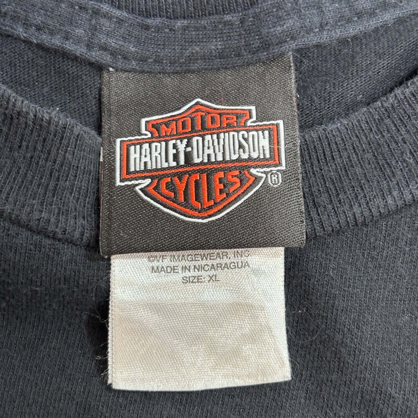 【Harley-Davidson 2010 両面プリントTシャツ】ハーレーダビッドソン Carolina Coast Wilmington NC XL ブラック 古着/8-52