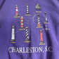 Charleston S.C. 80s USA製 スウェット / 灯台グラフィック / パープル / 観光スーベニア系1-11