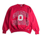 90s USA製 RUSSELL ATHLETIC OHIO STATE BUCKEYES スウェット M レッド 1996年製 オハイオ州立大学 ラッセル アスレチック カレッジロゴ/2-57