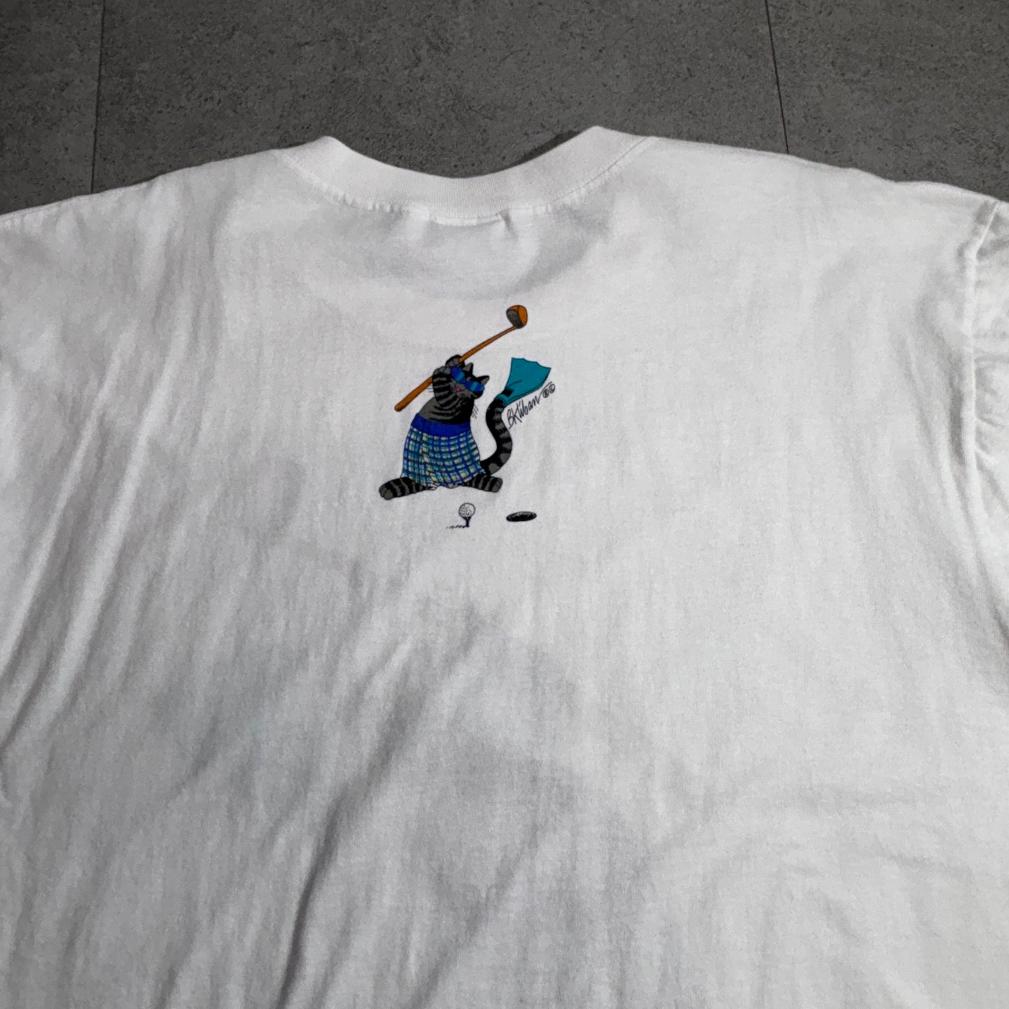 Crazy Shirts “Guam Cat Golfer” 1990年代製 / MADE IN USA / アロハキャット ゴルフTシャツ / XL/2-26