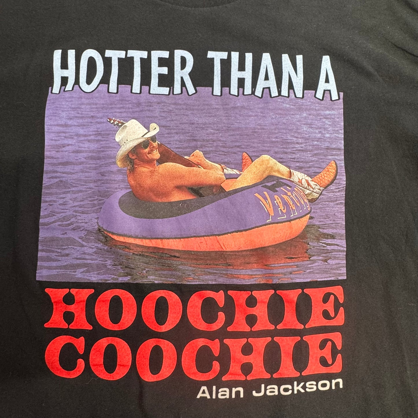 Alan Jackson “Hotter Than A Hoochie Coochie” プリントTシャツ XL ブラック/7-46