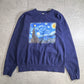 【Van Gogh “Starry Night” プリントスウェット M】Ishoods NUDS アートスウェット 星月夜 ネイビー/2-74